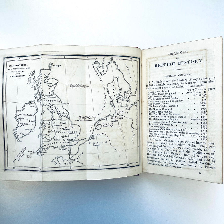 縮圖：Fold-out map of British Isles from Goldsmith’s British History, 1847