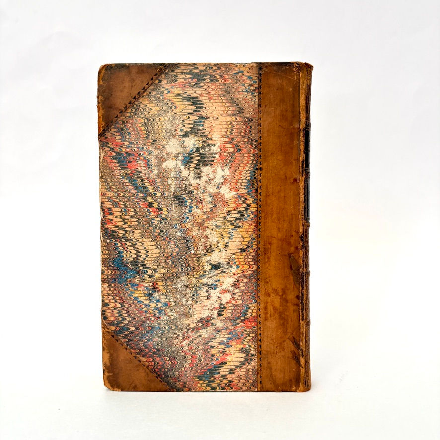 Miniature : Rear marbled board of German Romance Volume IV Goethe 1827