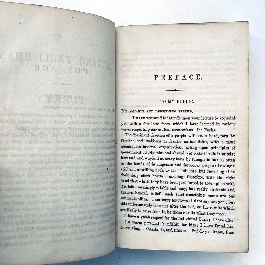 縮圖：Preface page, 1855 first edition travel writing