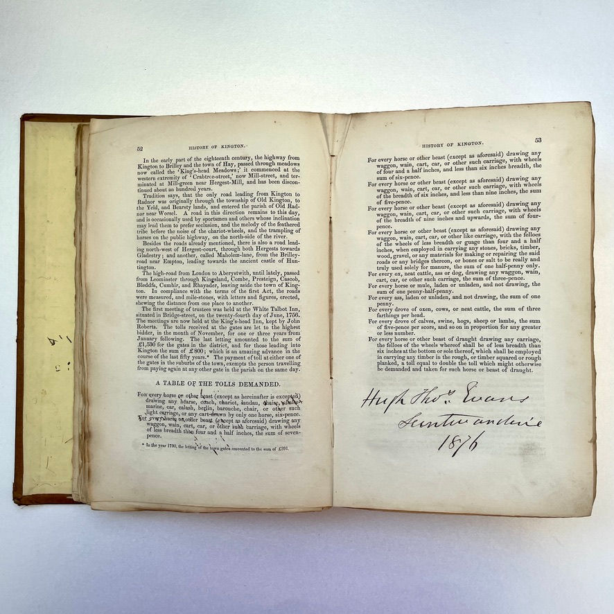 サムネイル： 1845 A History of Kington By a Member of the Mechanics Institute of Kington RARE