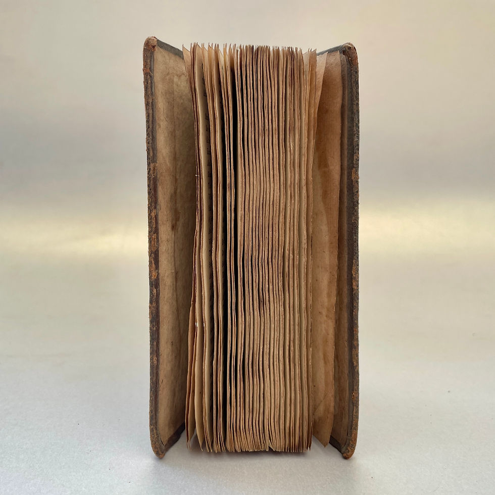 Miniature : Page edges for Historic Odyssey of Homer 1768 – classic Scottish printing