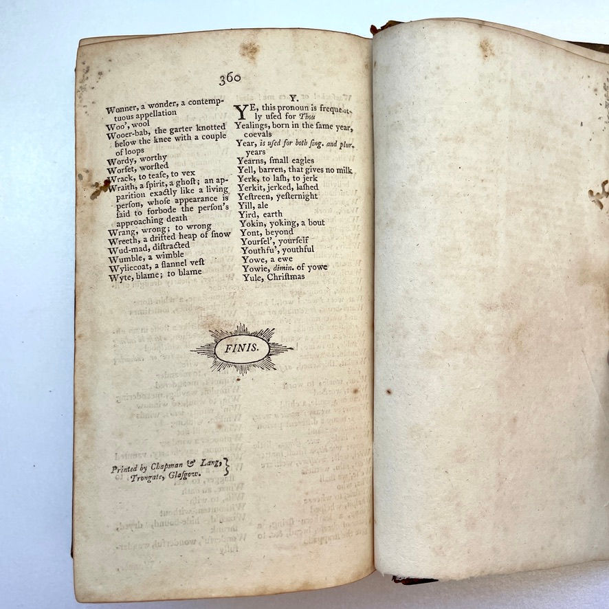 Miniature : 1801 Robert Burns Poems – Early Leather Edition with Fold-Out Engraving