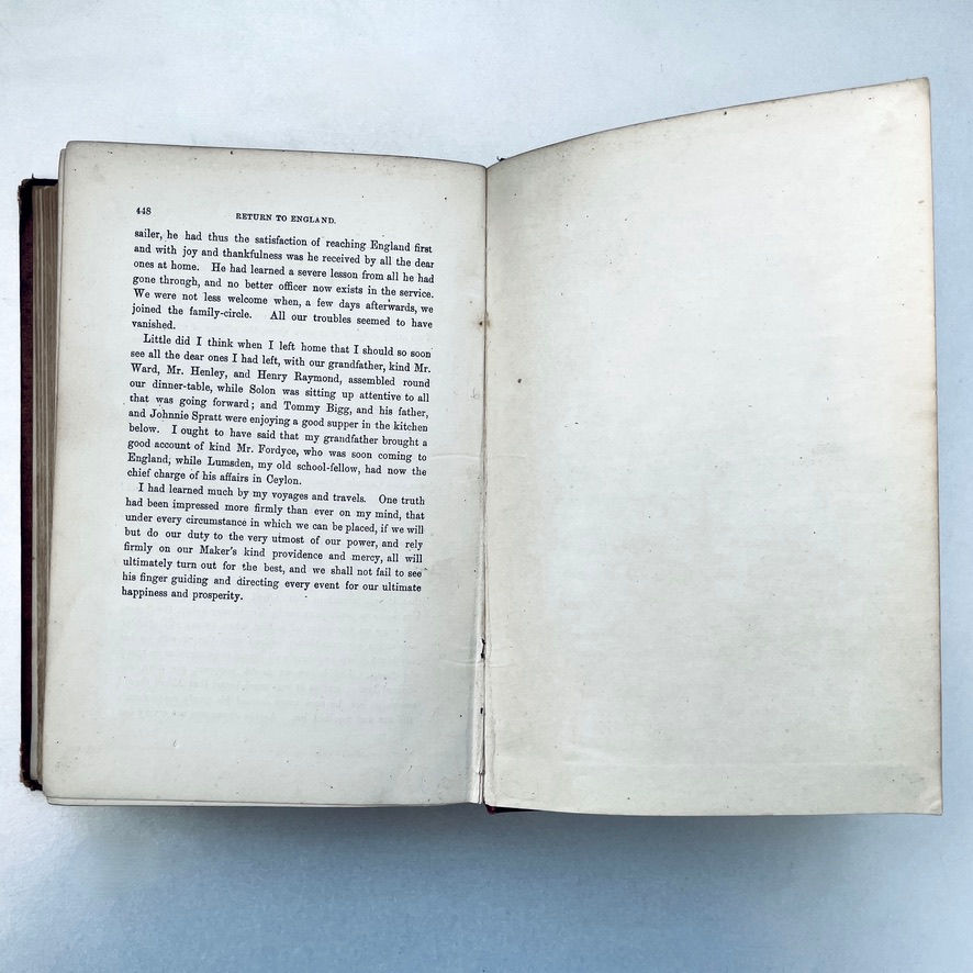 縮圖：Final text page from 1896 “My First Voyage to Southern Seas” showing closing lines of Kingston’s nautical tale.