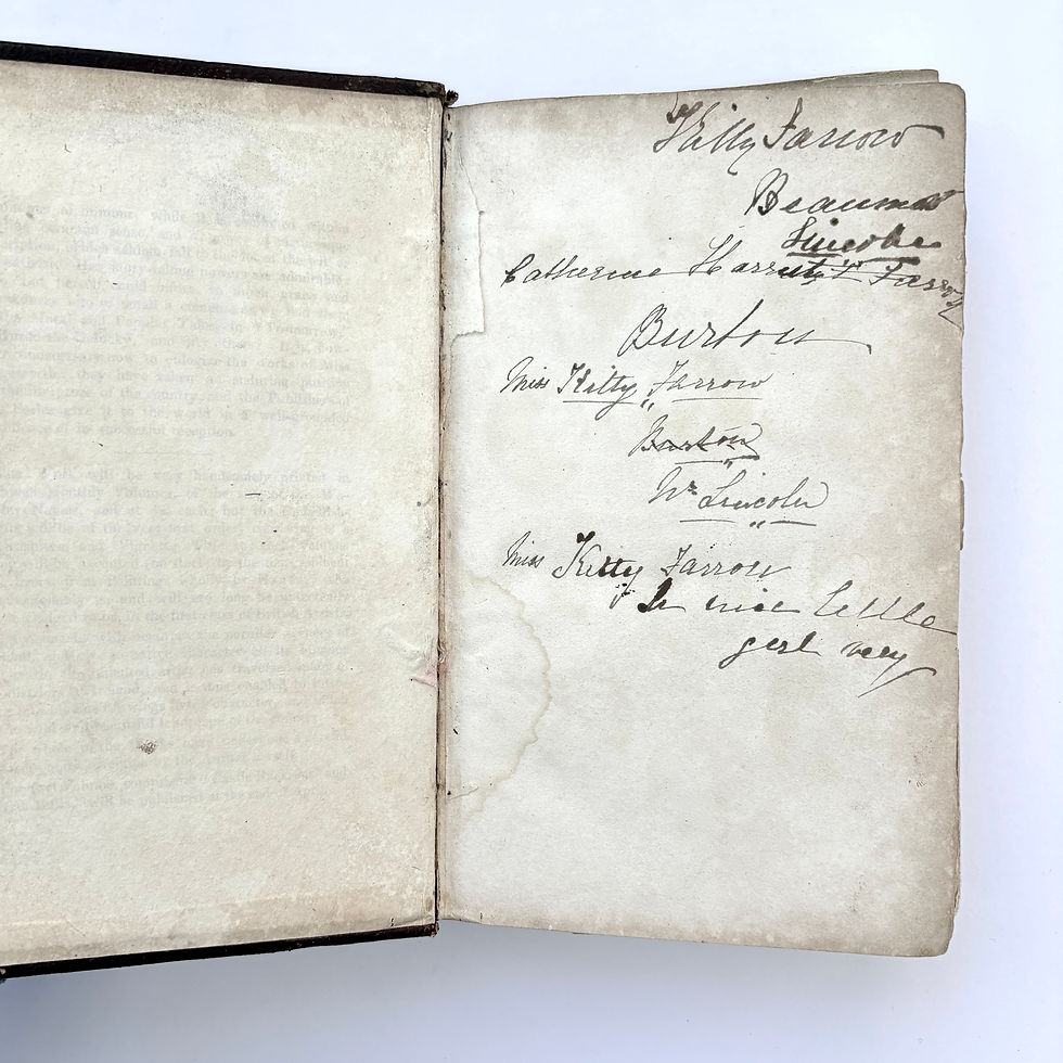 Thumbnail: Kitty Farrow Lincoln ownership inscription Goldsmith History of Rome 1832 Pinnock improved edition provenance example