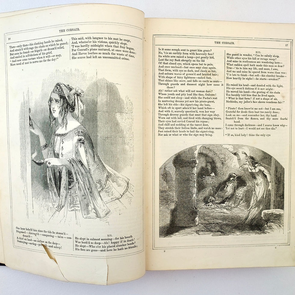 Miniaturbild: 1855 The Illustrated Byron | 200+ Engravings | Antiquarian Poetry Book