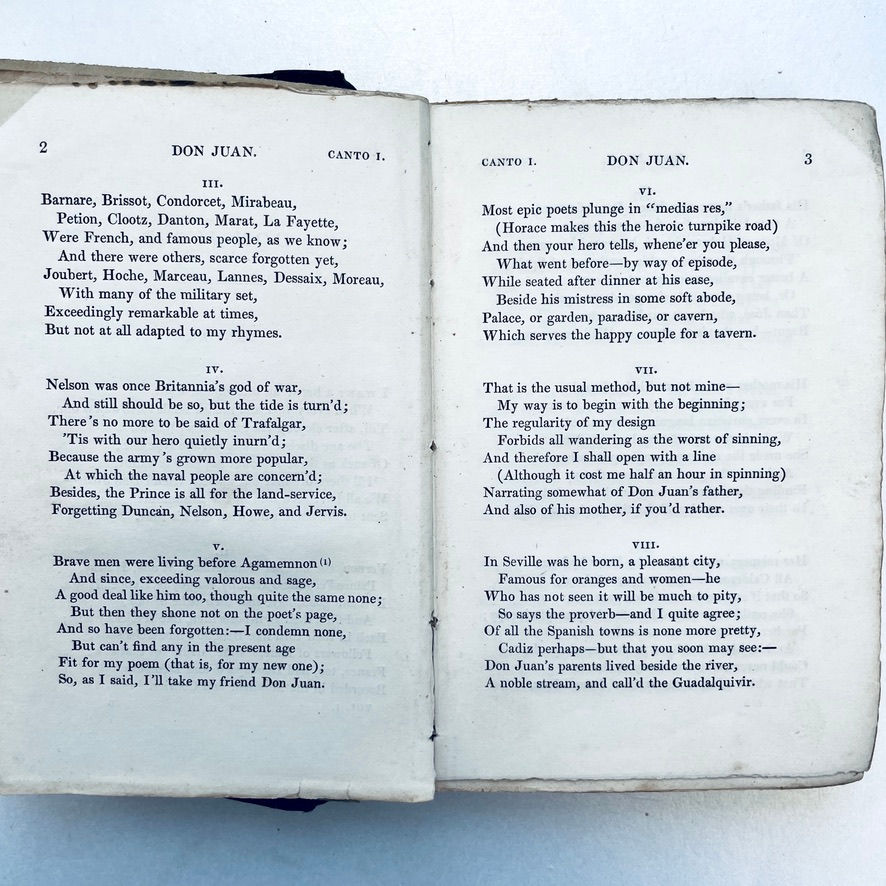Miniaturbild: Don Juan 1828 pages 2 and 3 clean and neatly printed with light age toning