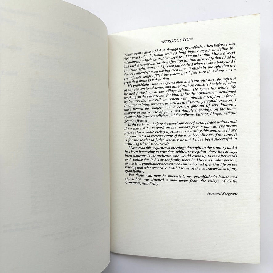 Miniatyrbild: Introduction page from Travelling Without a Valid Ticket Howard Sergeant poetry sequence