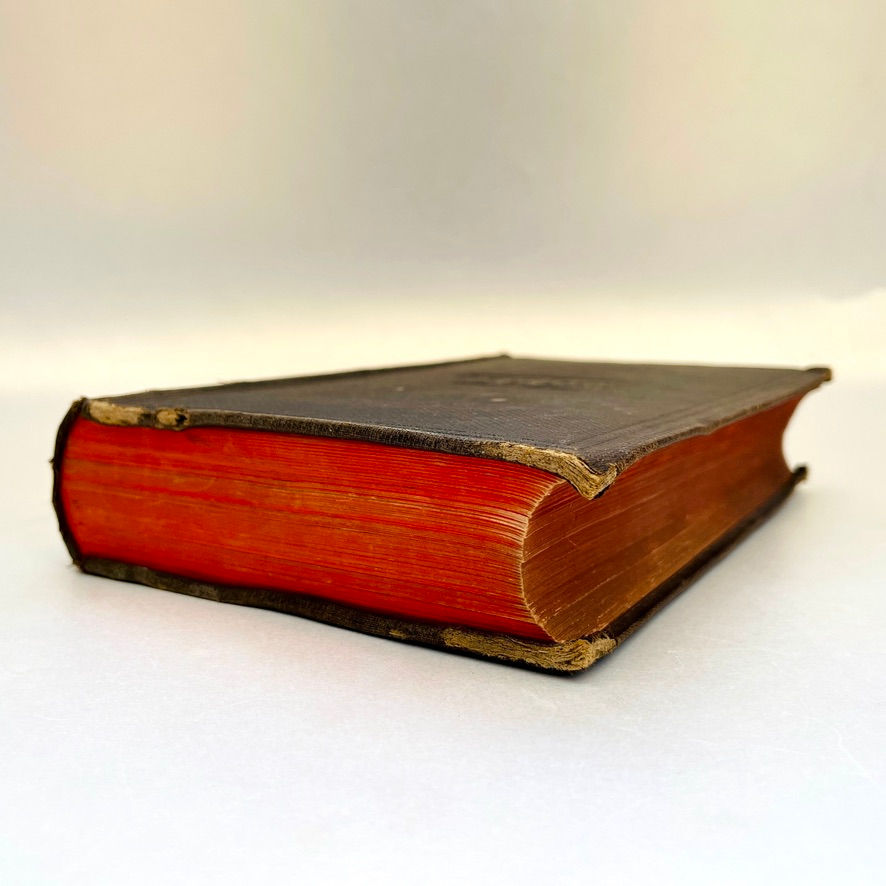 Thumbnail: Bottom edge of pages showing red edge colour in The Student’s Rome, 1865 edition.