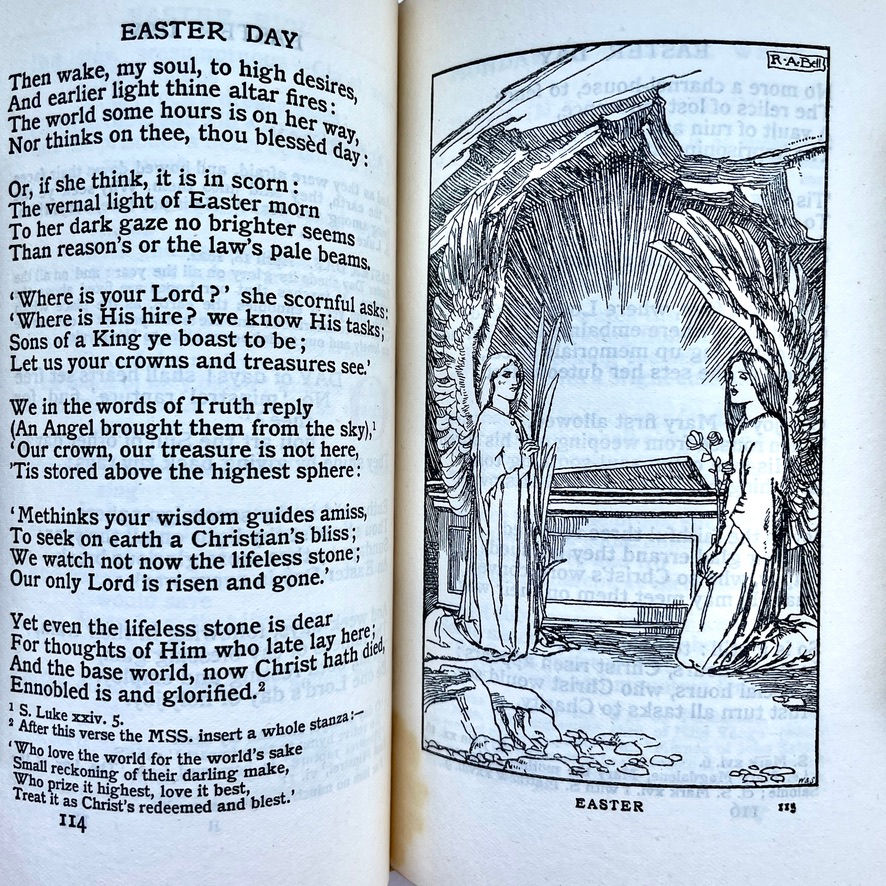 Miniatura: Full-page Easter illustration by R. Anning Bell, facing page 114 in The Christian Year 1898.