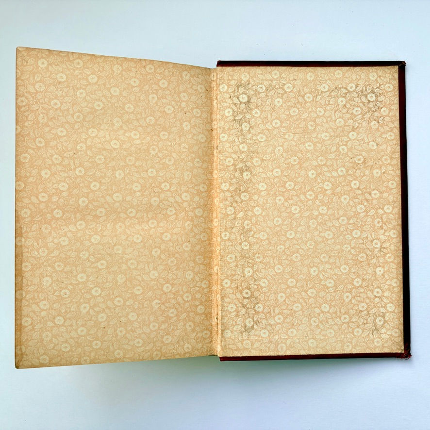 Miniatyrbild: Rear floral endpapers of Nooks and Corners 1889 illustrated Victorian domestic life book