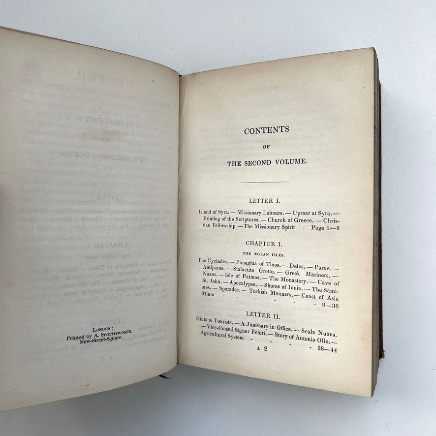 Pikkukuva: 1835 Greece and the Levant 1st Ed / Rare Leather Travel Book by Burgess