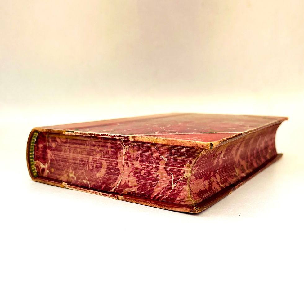 Miniaturbild: Top marbled page edges of Waverley & Guy Mannering by Walter Scott, decorative finish.