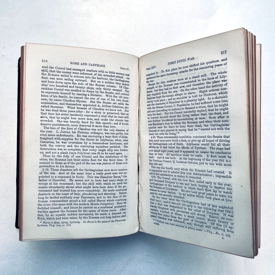 Thumbnail: Pages 216–217 of 1865 The Student’s Rome, showing text layout and historical content.