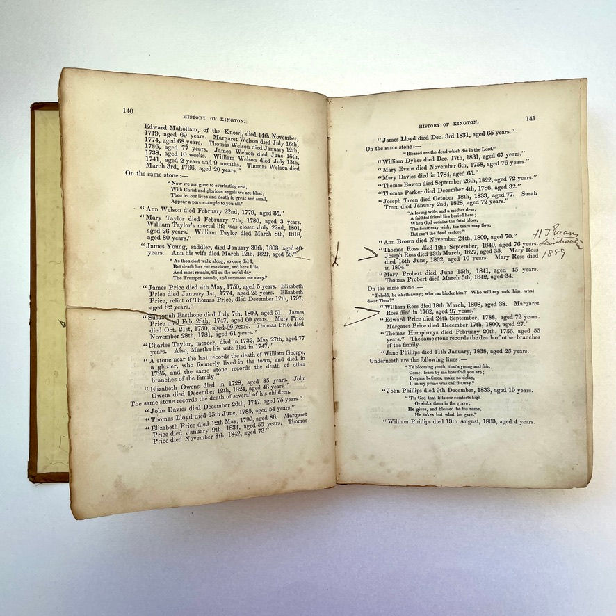 サムネイル： 1845 A History of Kington By a Member of the Mechanics Institute of Kington RARE