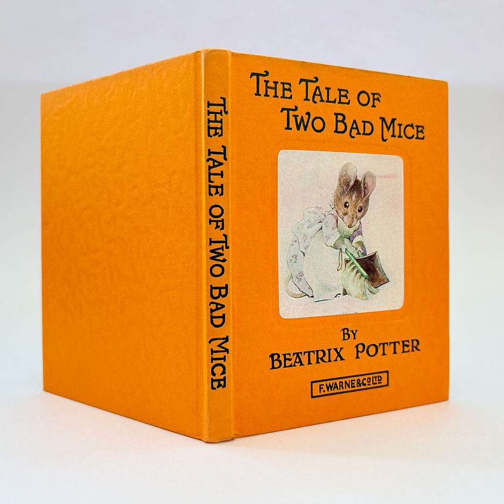 Thumbnail: Publisher’s original paper-covered boards of The Tale of Two Bad Mice by Beatrix Potter