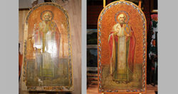 Икона до и после реставрации