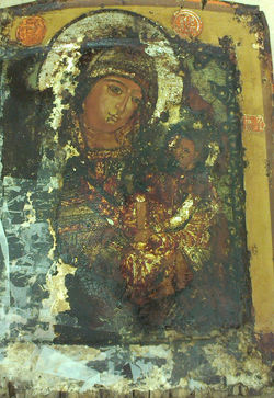 Икона в процессе реставрации