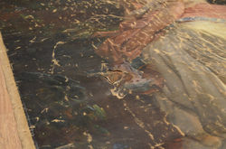 Фрагмент картины до реставрации