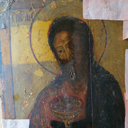 Икона в процессе реставрации