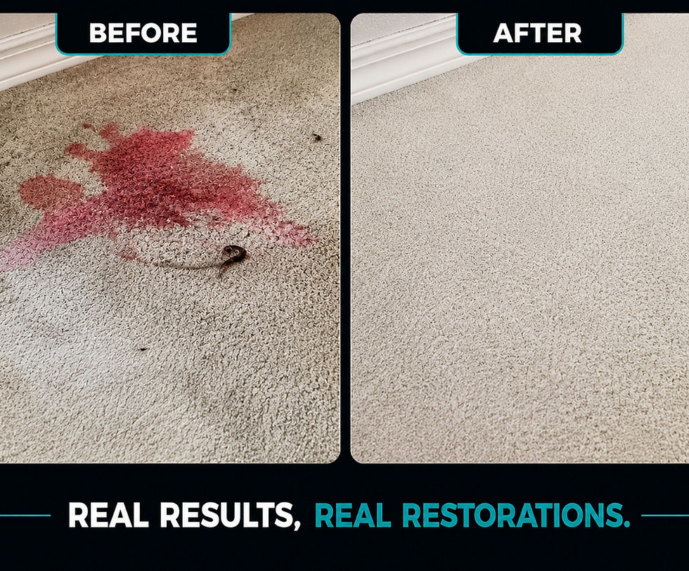 Before and after professional carpet cleaning