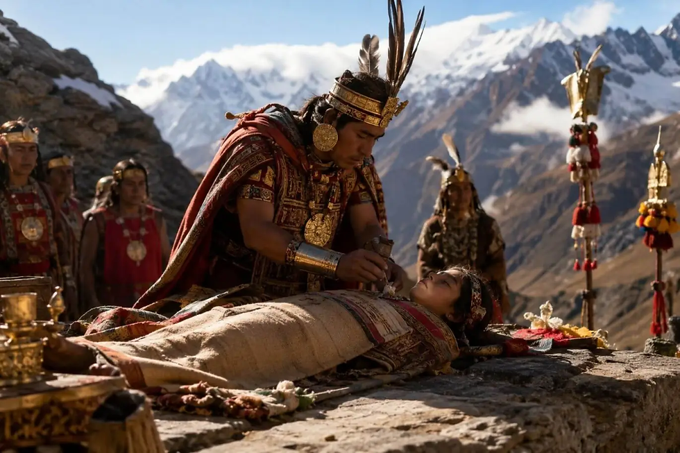 Creían saber por qué los incas sacrificaban niños. Un nuevo hallazgo acaba de cambiar la historia. Recreación fantasiosa. Foto: ChatGPT-4o/Christian Pérez