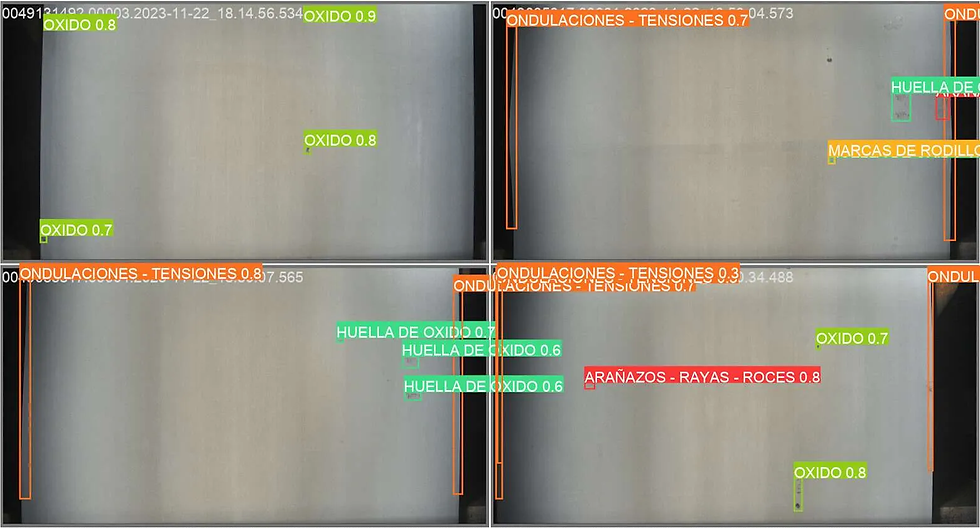 Detección de defectos en el caso de estudio. Fuente: autores.