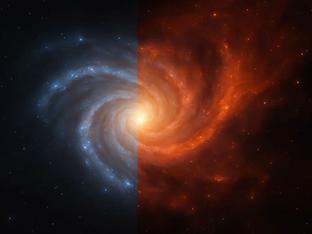 Como Jekyll y Hyde: esta galaxia cambia de forma según el tipo de luz con que se mire