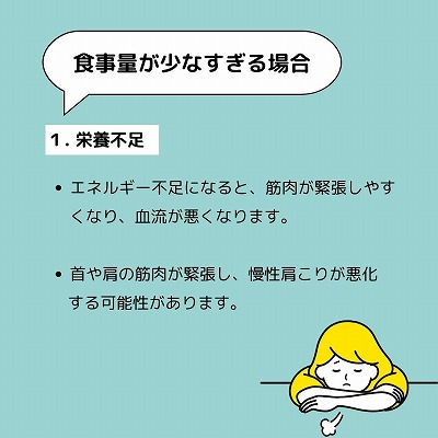 西宮でおすすめの整体院が紹介する肩こりと食事量の関係