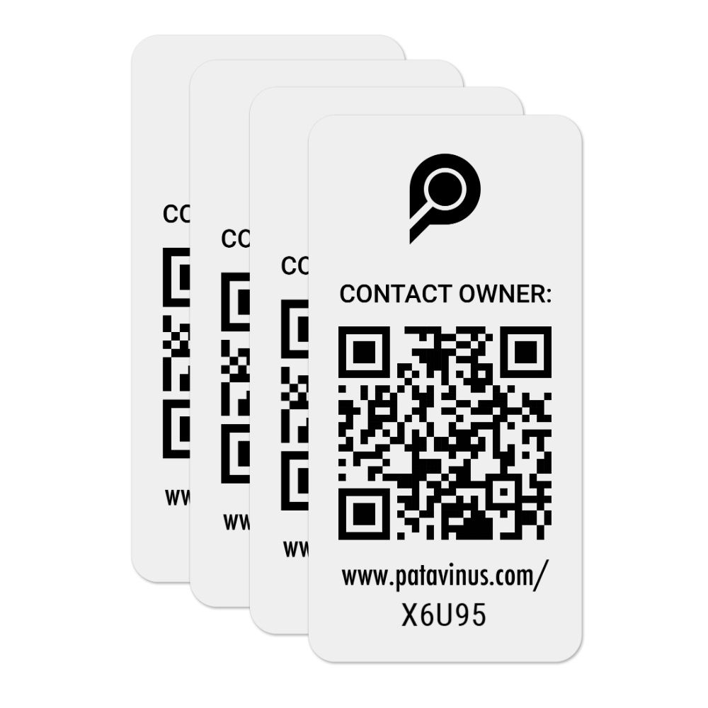 Sticker (4 Stück weiß)