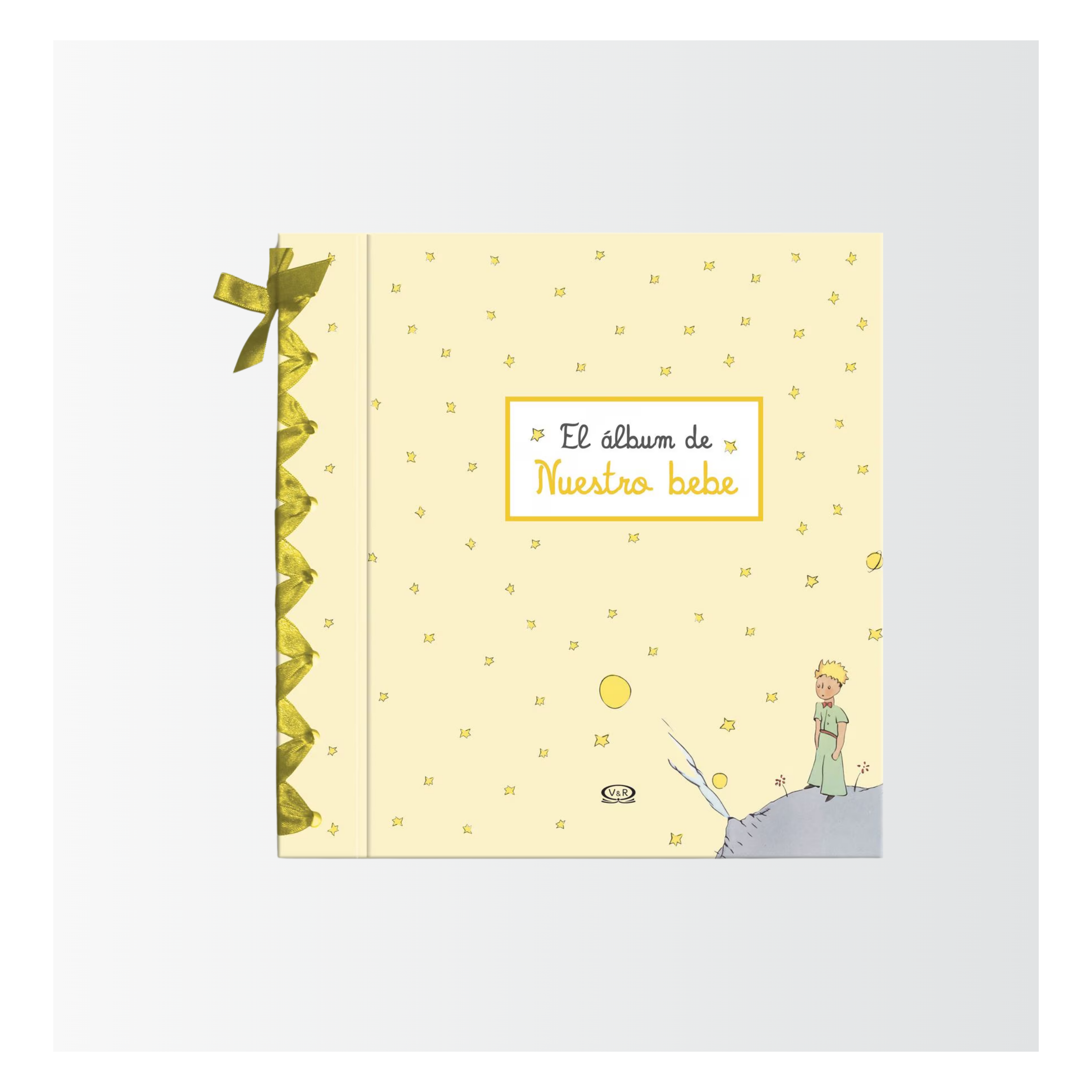 Álbum de nacimiento amarillo inspirado en el Principito