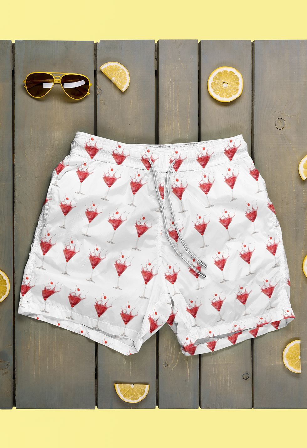 Thumbnail: INHOLLYWOODLAND "Cherry Cosmopolitan" Luxury Shorts Women's Short Shorts