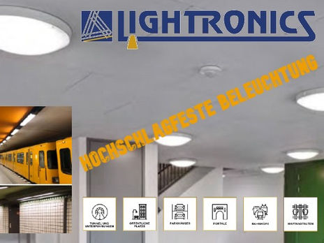 Hochschlagfeste Beleuchtung für Tunnel Justizvollzugsanstalten
und Unterführungen