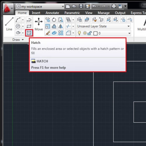 Glass Hatch Autocad