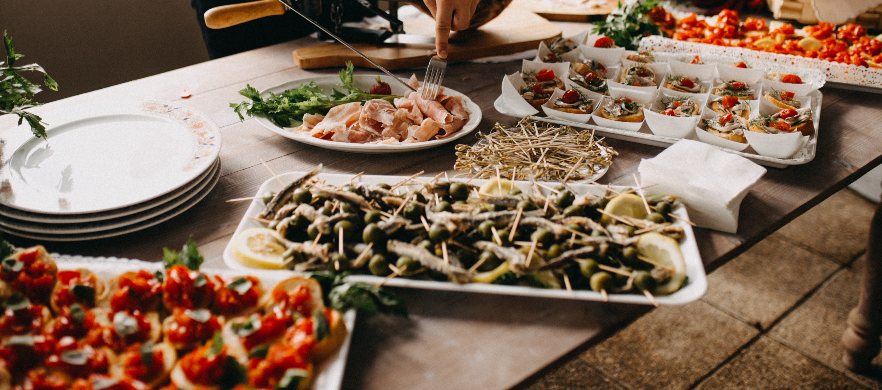 Arranged Food and Objects