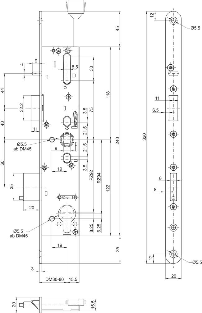Miniaturbild: 14474PE-ZF sFlipLock check Panik-Sicherheits-Einsteckschloss