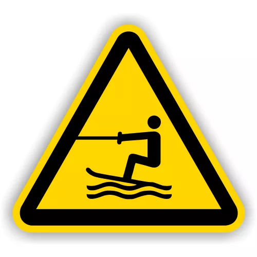 - Warnung vor Wasserski -