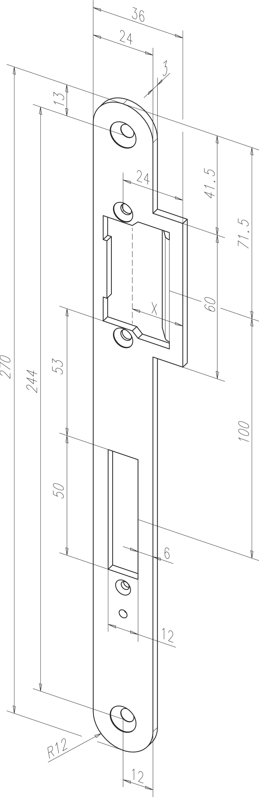 Flach-Schliessblech I -------47235-0# für Modell 878