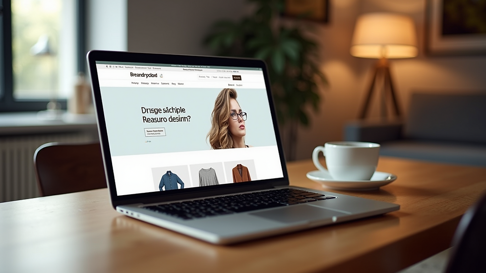 Eye-level view of an e-commerce website showcasing personalized content