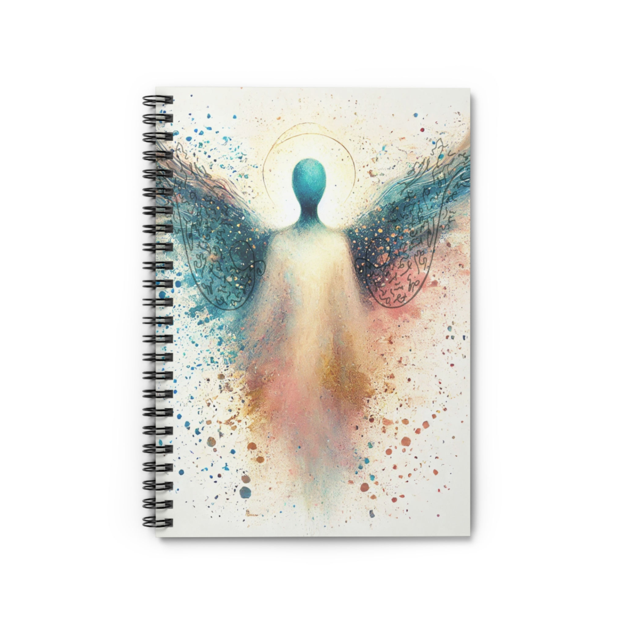 Angel Watercolor Spiral Notebook | Ruled Journal