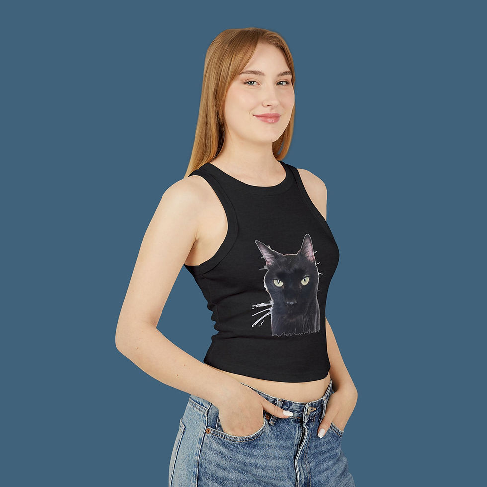 Thumbnail: Black Cat Racerback Tank |  Cat Apparel