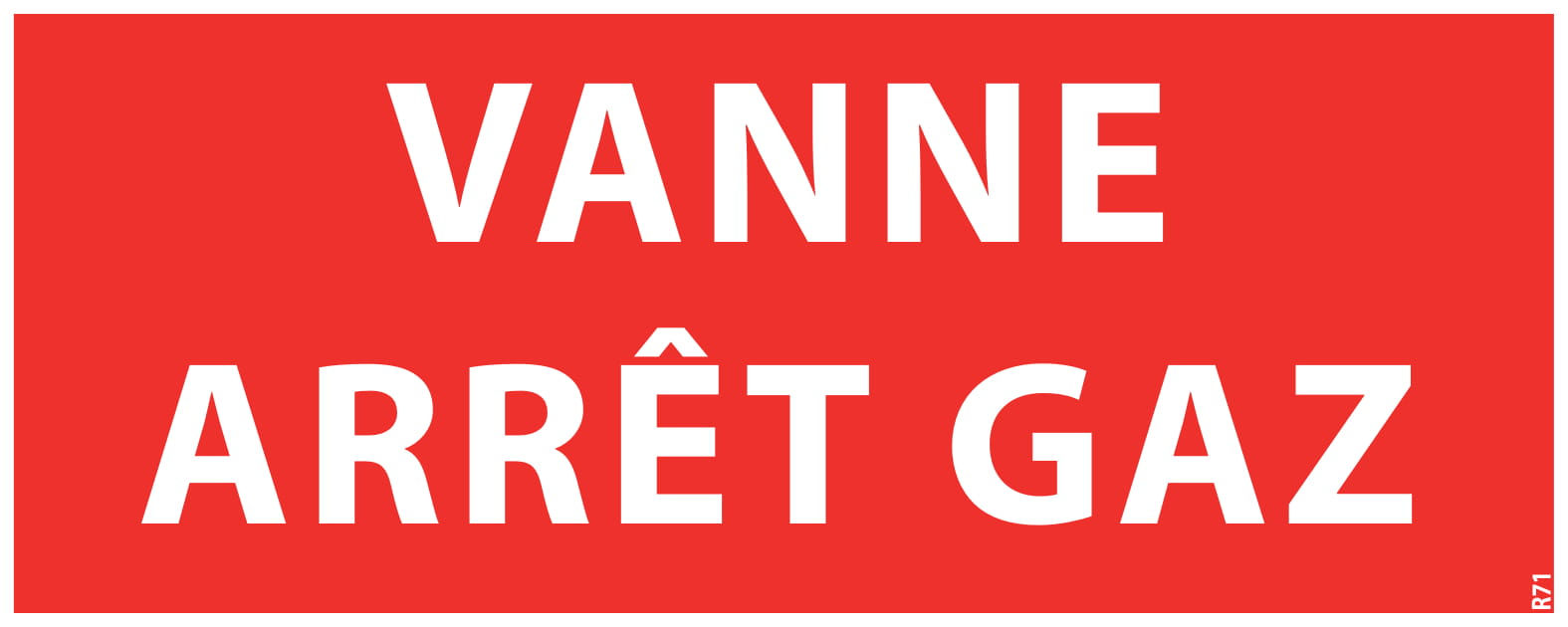 Panneau vanne arrêt de gaz