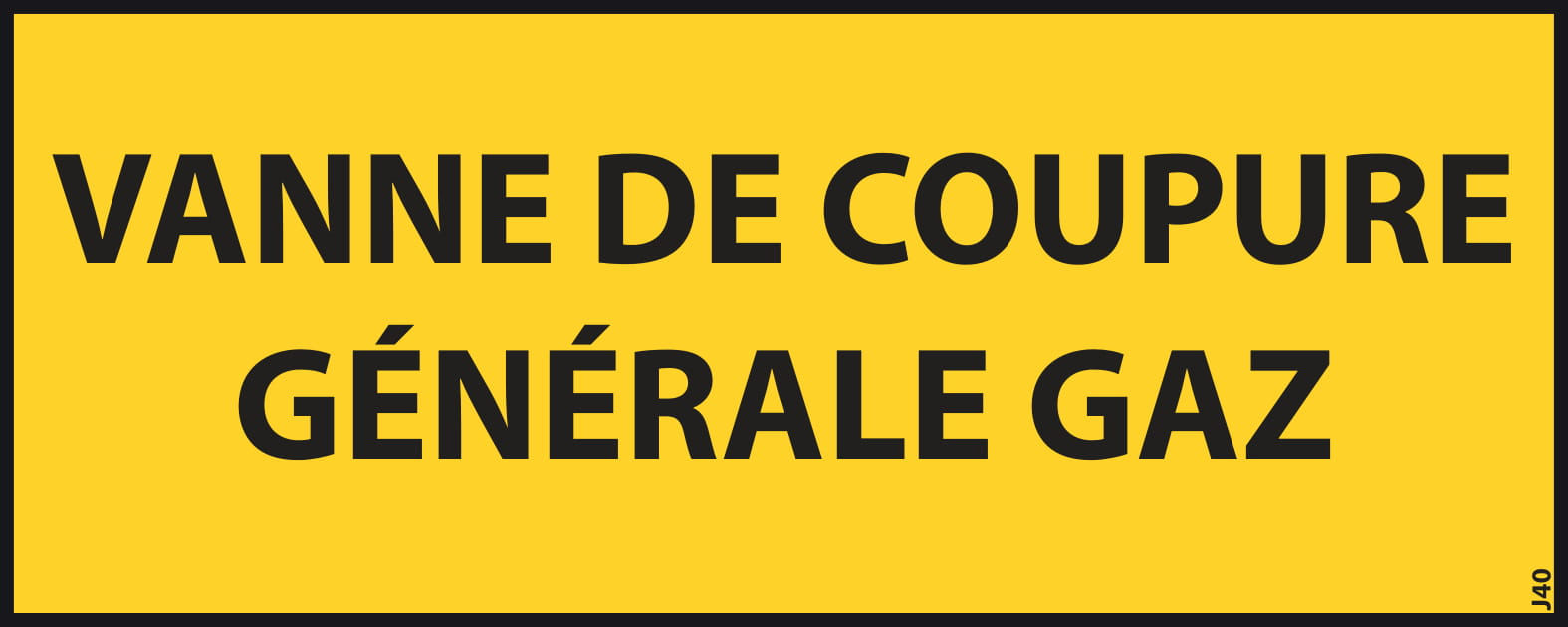 Panneau vanne de coupure générale de gaz
