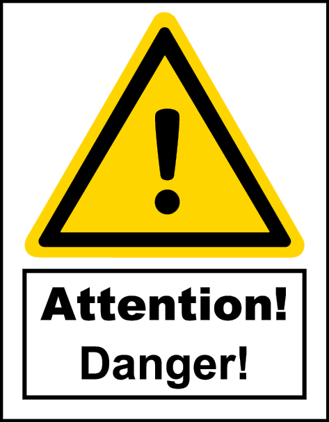 Panneau attention danger