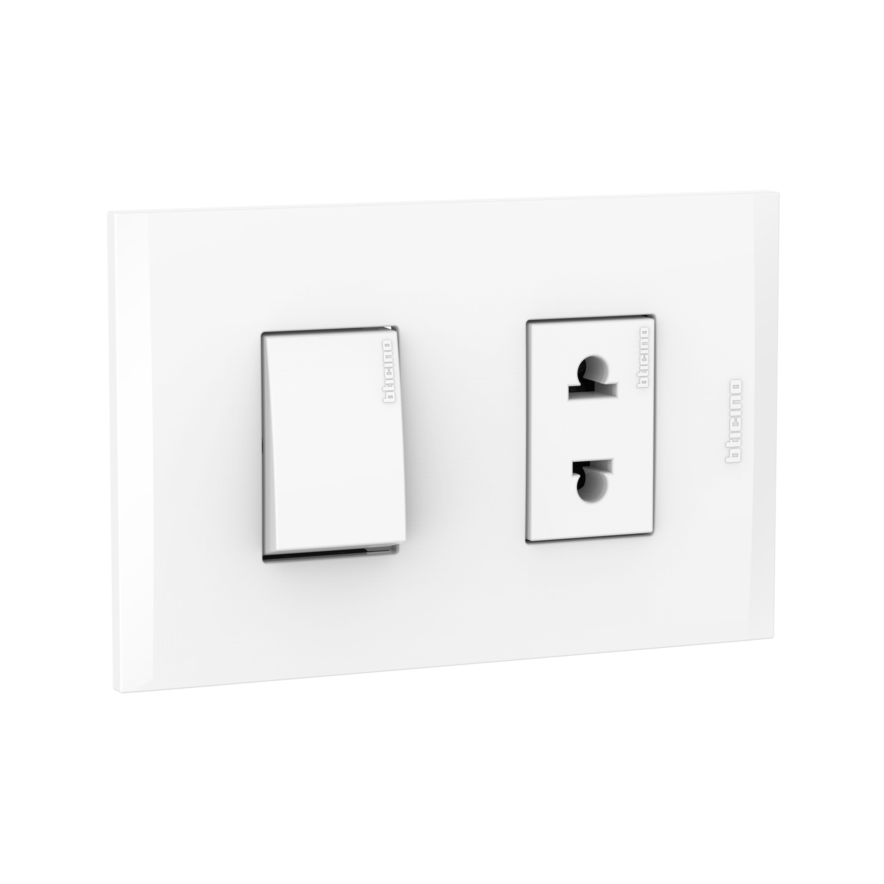 Toma Mixta Interruptor Unipolar + Toma Universal Modus 4