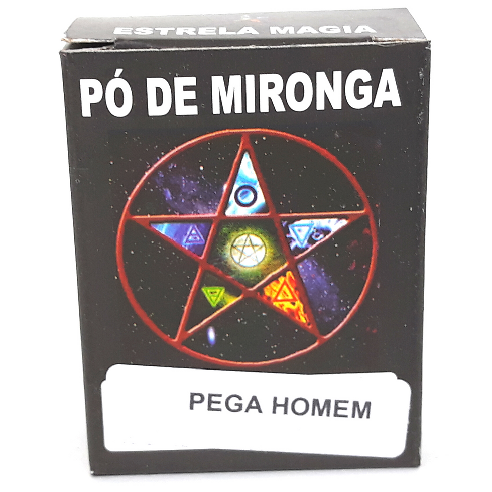 Miniatura: pó de mironga pega homem  Atração de homem, aumento da sedução, amor e firmeza no relacionamento.