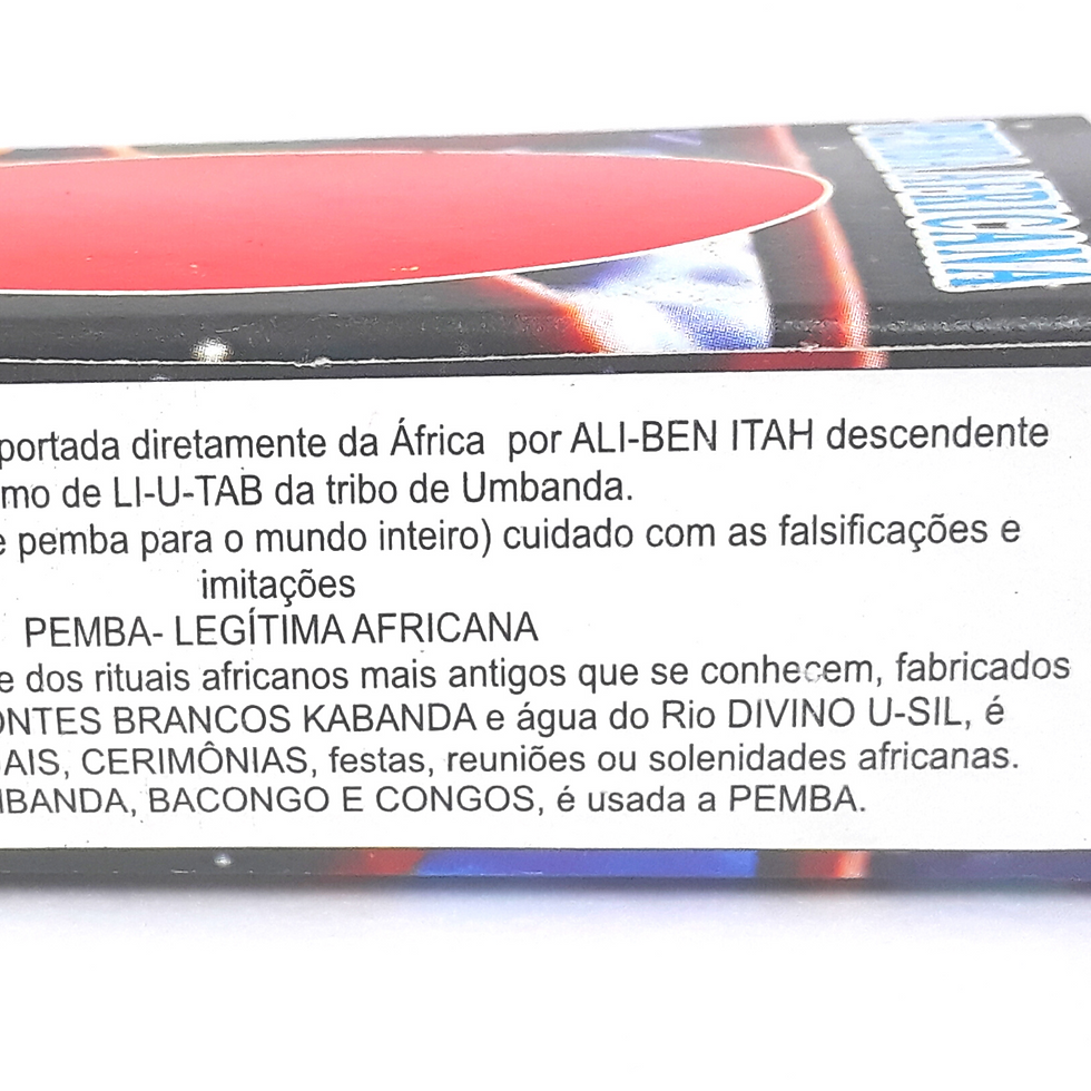 Miniatura: A pemba vermelha é um giz mineral (calcário) usado para traçar pontos riscados sagrados, que são formas gráficas