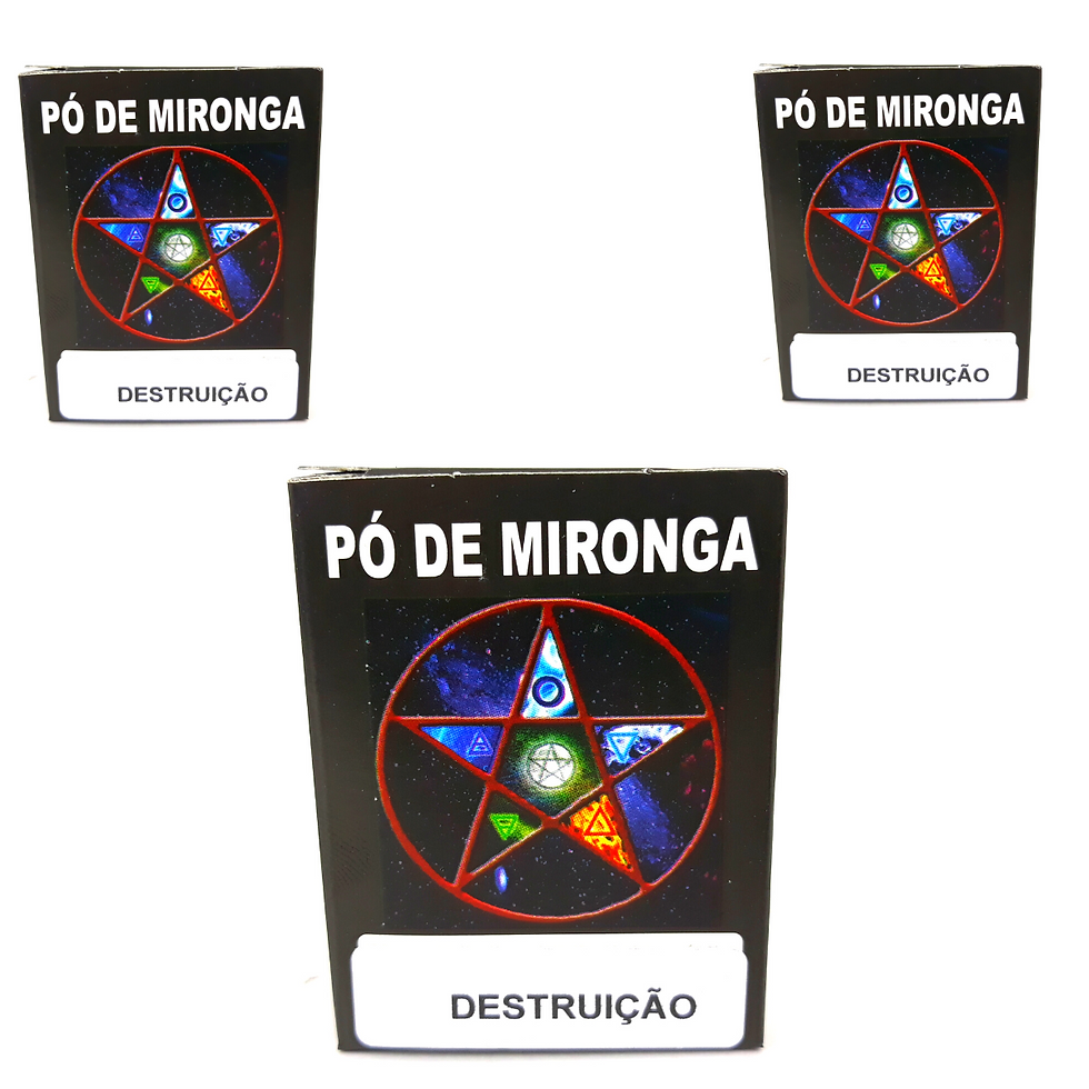 Miniatura: O pó de mironga carrega a intenção de atingir objetivos específicos, como afastar ou desestruturar.