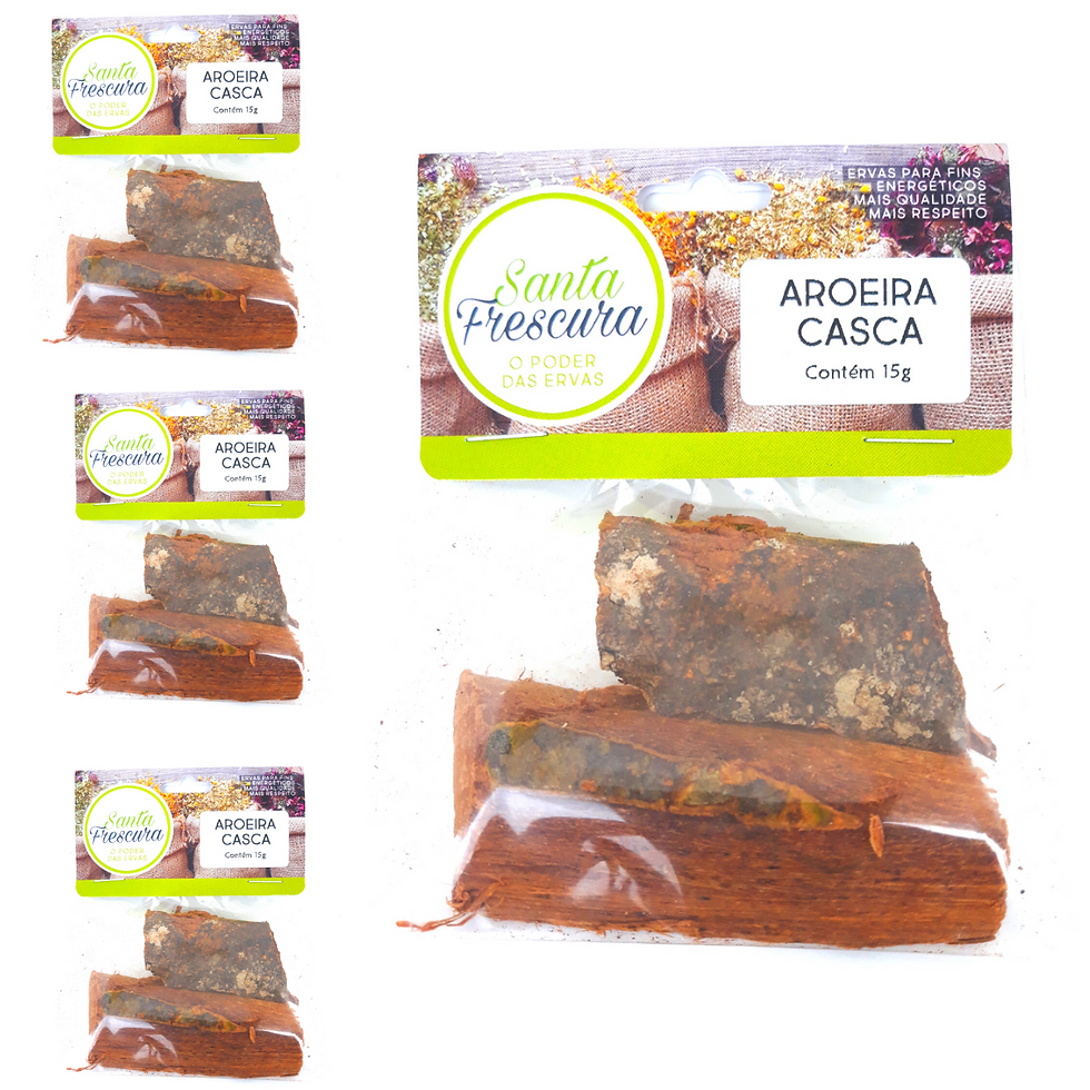 Miniatura: a casca de aroeira  serve para afastar energias negativas, como inveja, mau-olhado e espíritos obsessores