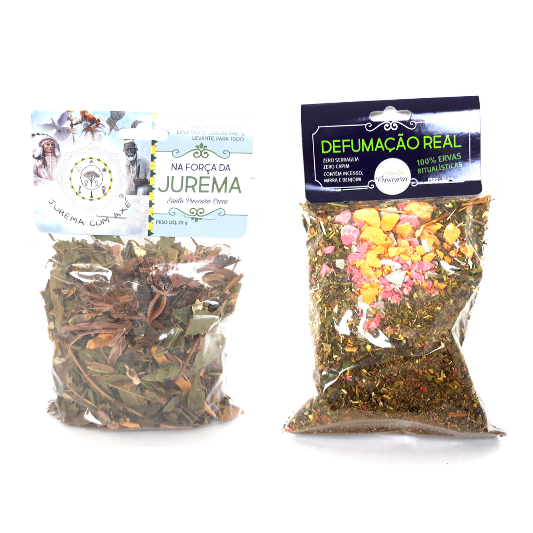 Defumação Umbanda Espiritual Ervas Jurema Defumador Kit