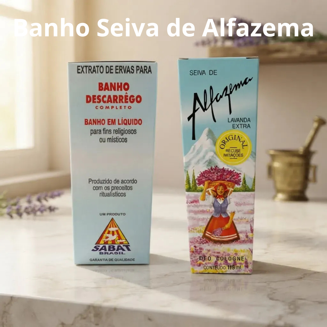 Seiva de Alfazema Perfume Colônia Original Antigo Banho Descarrego Limpeza Kit